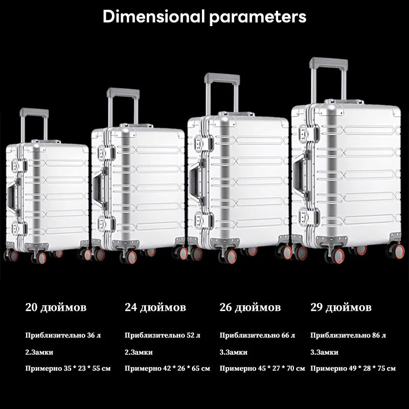 All-aluminum suitcase