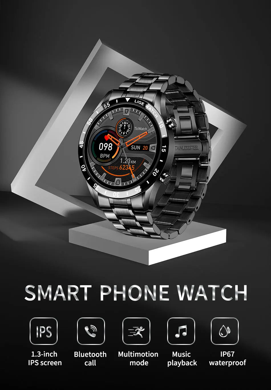 LIGE 2024 Smart Watch Men